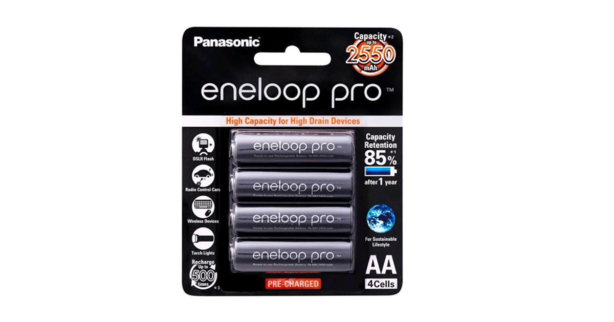 Panasonic AA Eneloop Pro Set of 2 Battery - Panasonic 